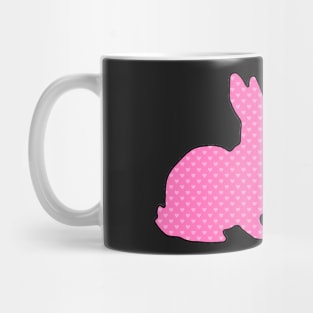 Pink Hearts Show Rabbit - NOT FOR RESALE WITHOUT PERMISSION Mug